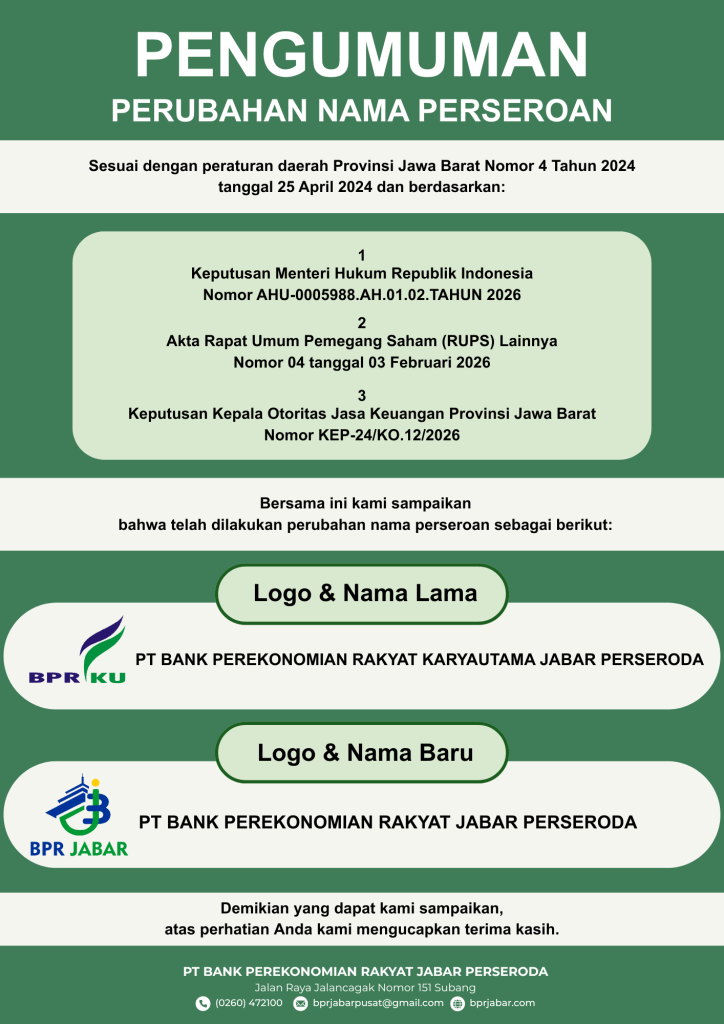PENGUMUMAN PERUBAHAN NAMA PERSEROAN